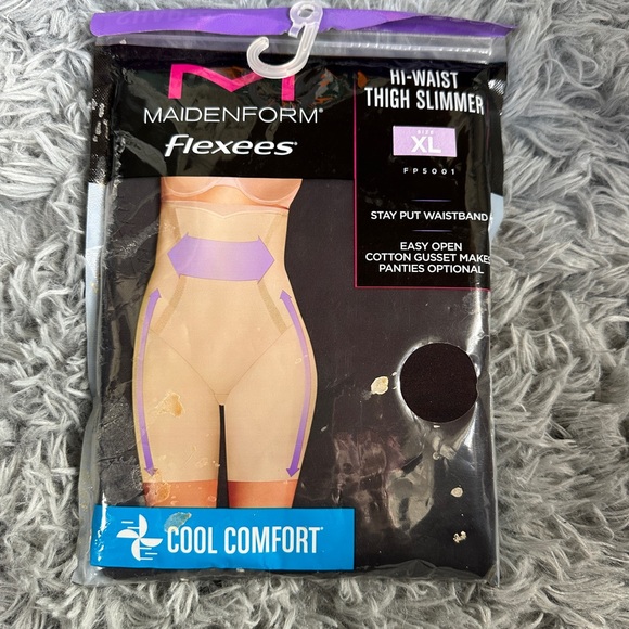 Maidenform Flexees Hi-Waist Thigh Slimmer Underwear - Black - Picture 1 of 2